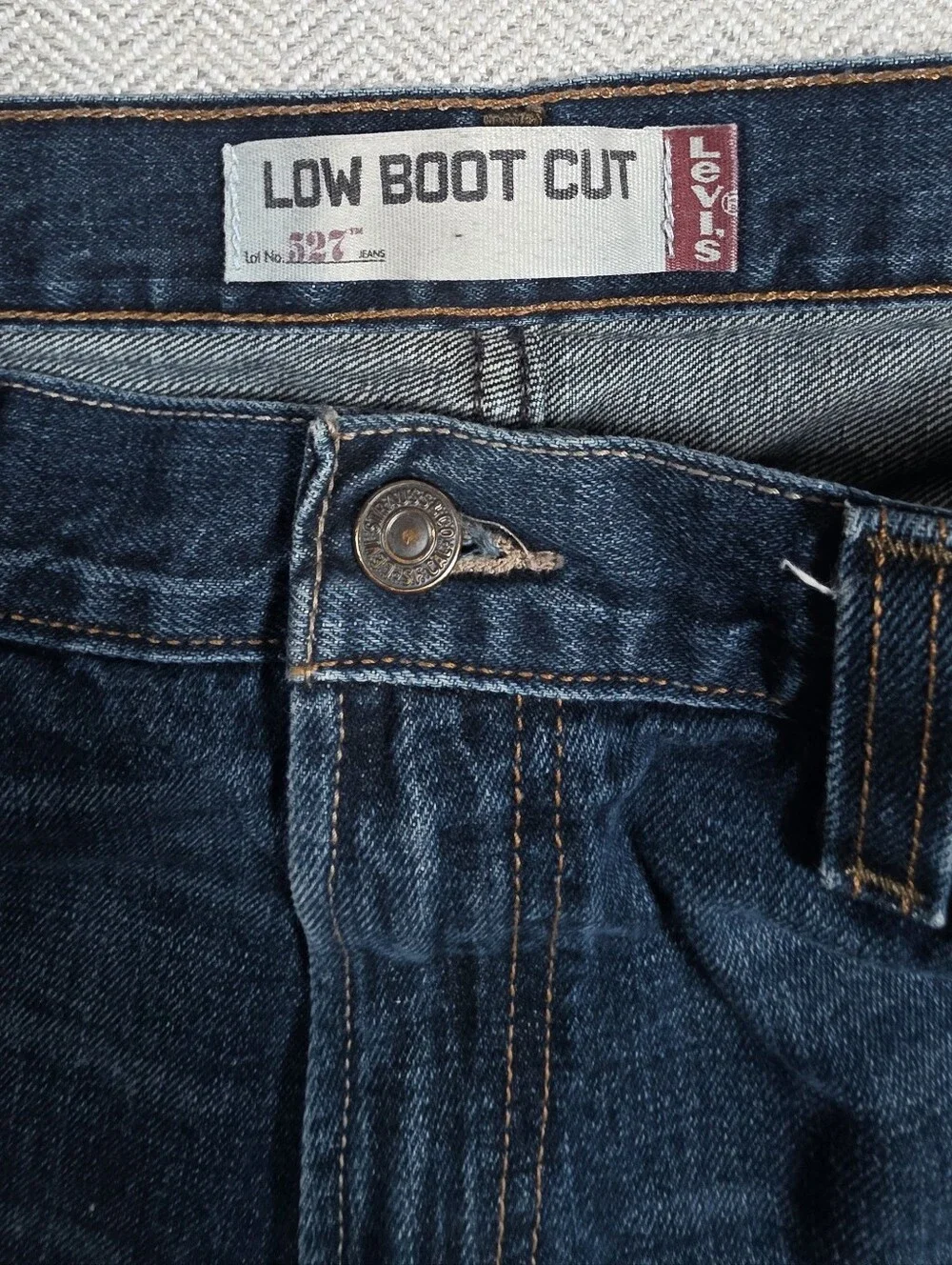Levi's 527 Low Bootcut Jeans Men's 34x36 Blue Denim Dark Wash 100% Cotton